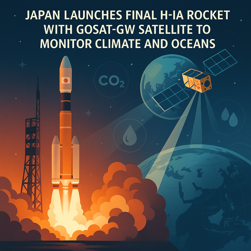 Japan Launches Final H-2A Rocket with GOSAT-GW Satellite to Monitor Climate and Oceans