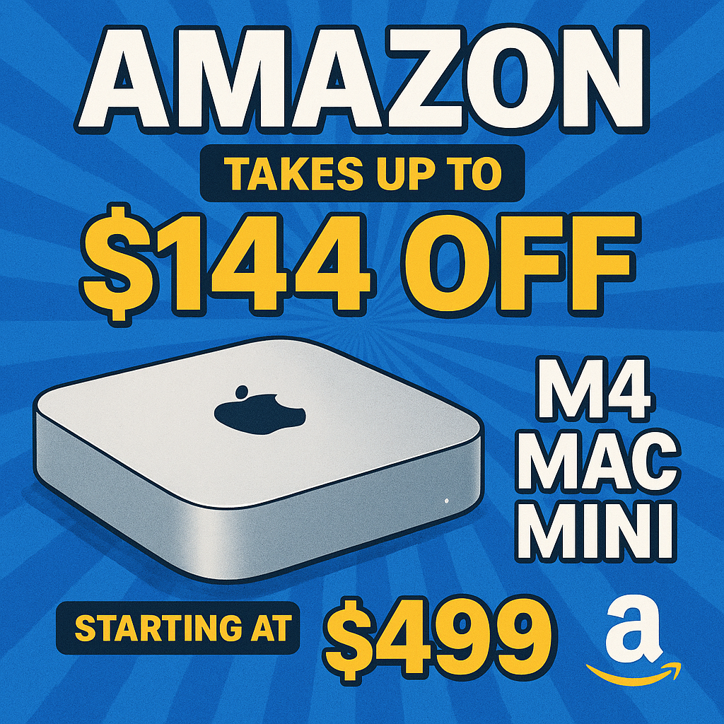 Amazon Takes Up to $144 Off M4 Mac Mini, Starting at $499